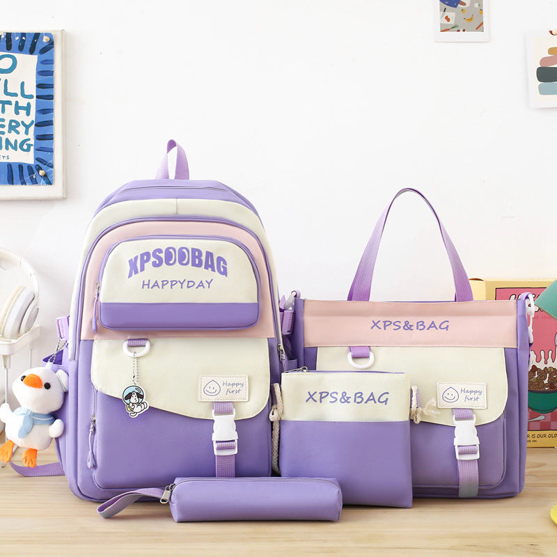 Four-piece Ins Schoolbag