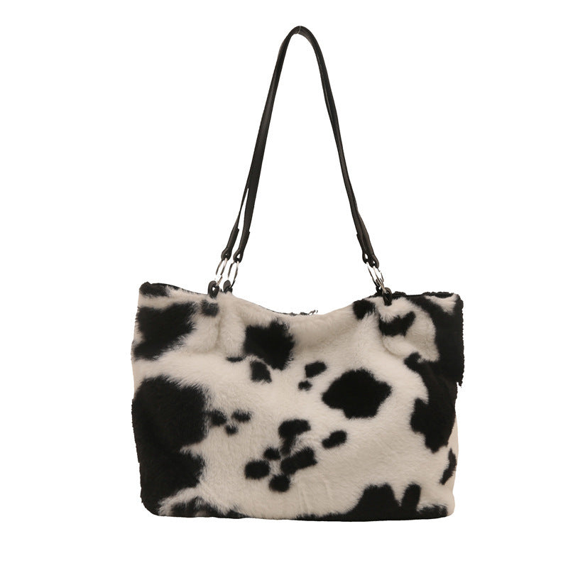 Fur Shoulder Tote Bag