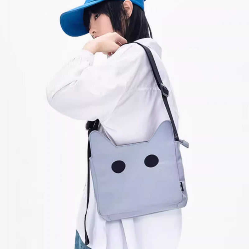 Cat-shaped Canvas Nylon Bag