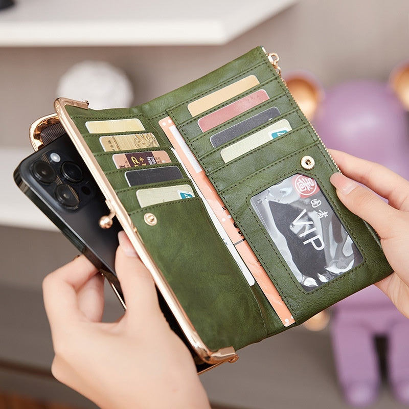 Monedero plegable multifuncional con clip retro para todo tipo de combinaciones
