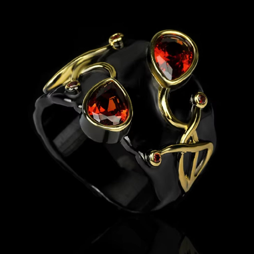 Fashionable And Retro Women's Straight-pull Oval Ring