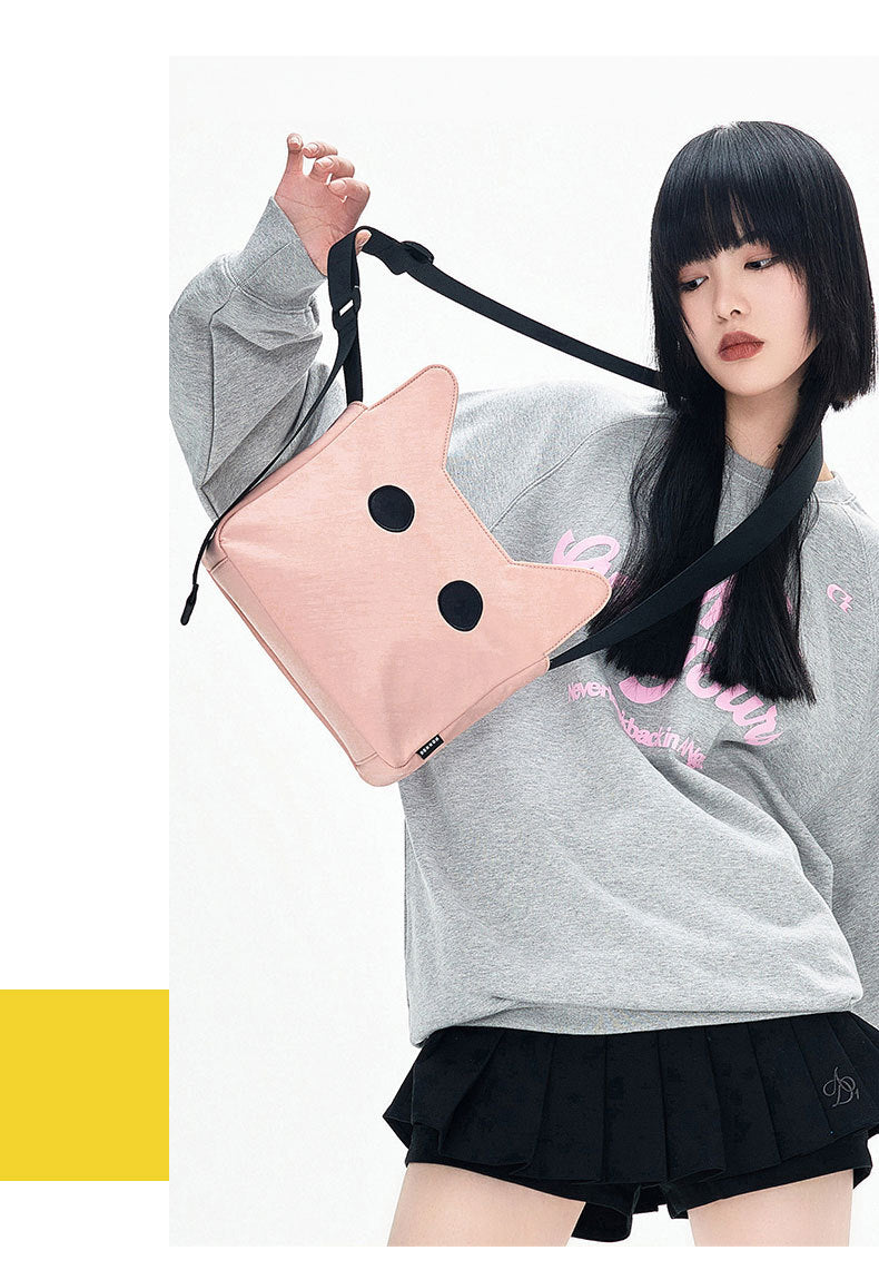 Cat-shaped Canvas Nylon Bag