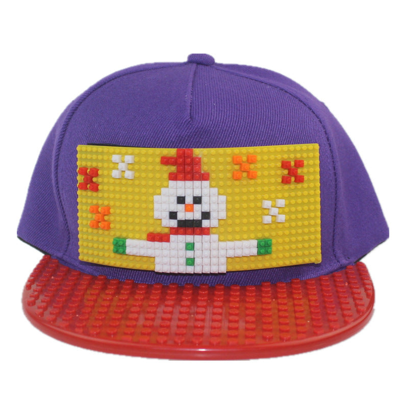 Building Blocks Assembled Baseball Santa Hat