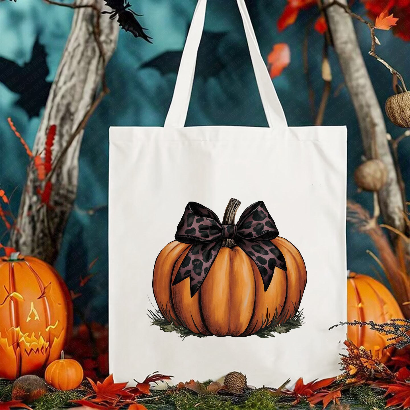 Halloween Printed Canvas Bag Shoulder Bag
