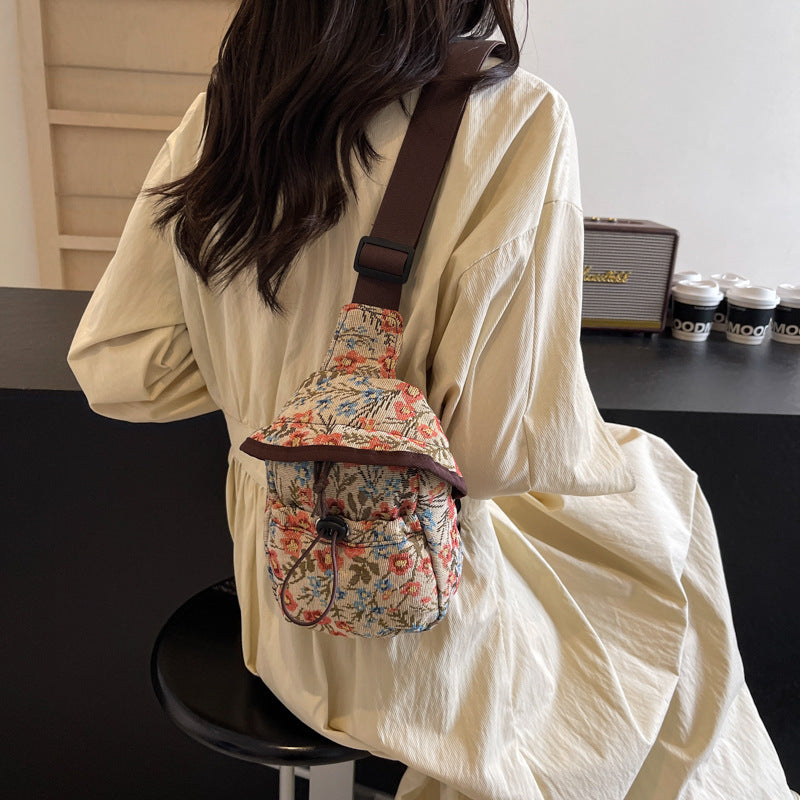 Western Style Drawstring Cross-body Bag