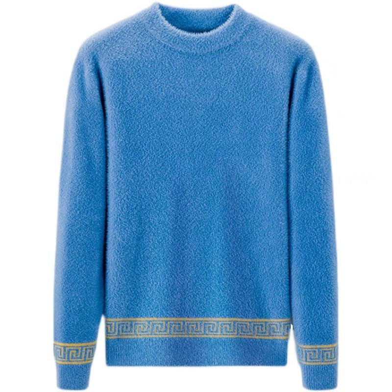 Mink High Collar Sweater Men's Undercoat