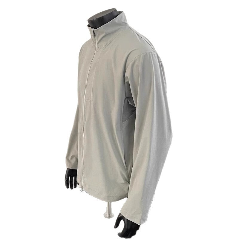 Ice-sensitive Quick-drying Thin Outdoor Short Sports Stand Collar Jacket Sun Protection Coat