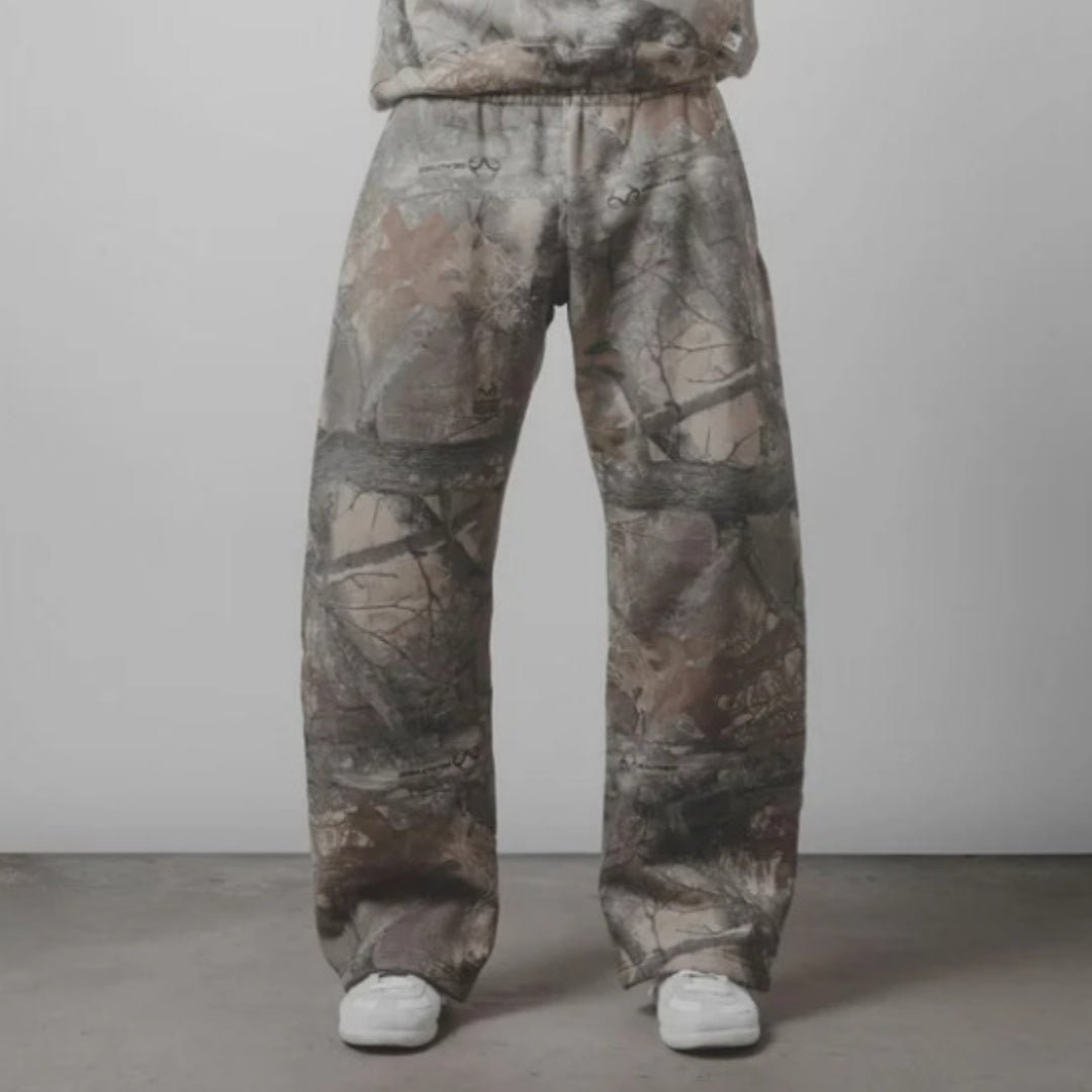 Leaves Camouflage 3D Printed Casual Pants For Men - BAGMODA