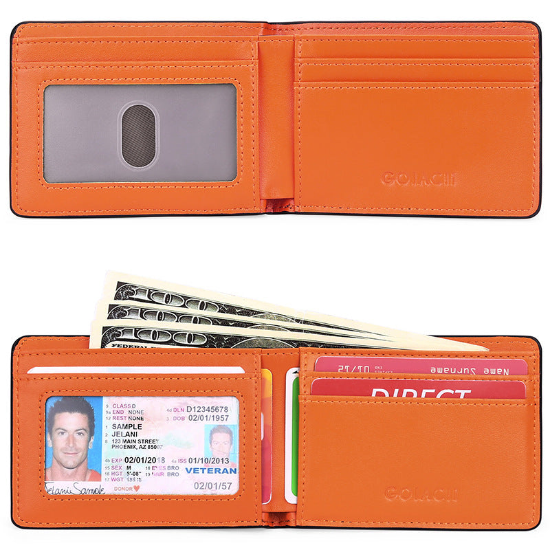 Carbon Fiber Leather Wallet Tracker Men