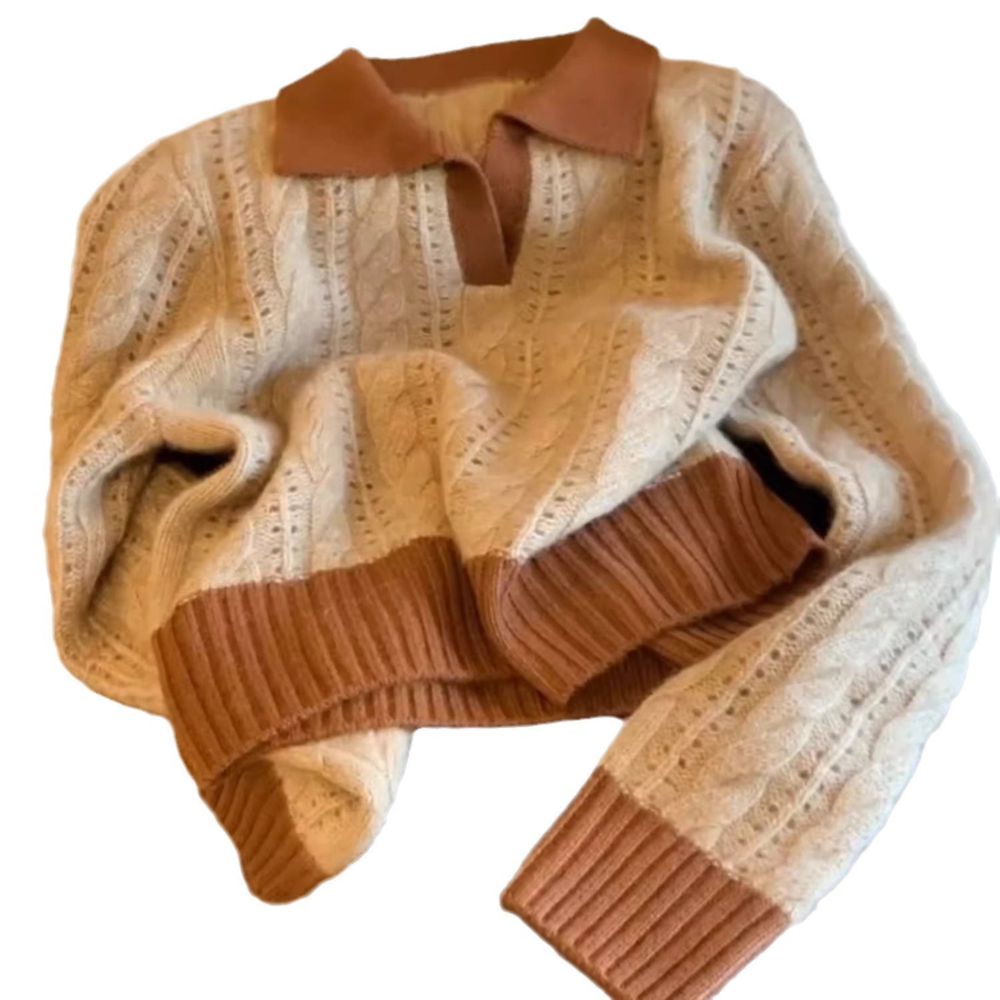 Retro Twist Knitwear For Women Inner Wear Base Soft And Lazy