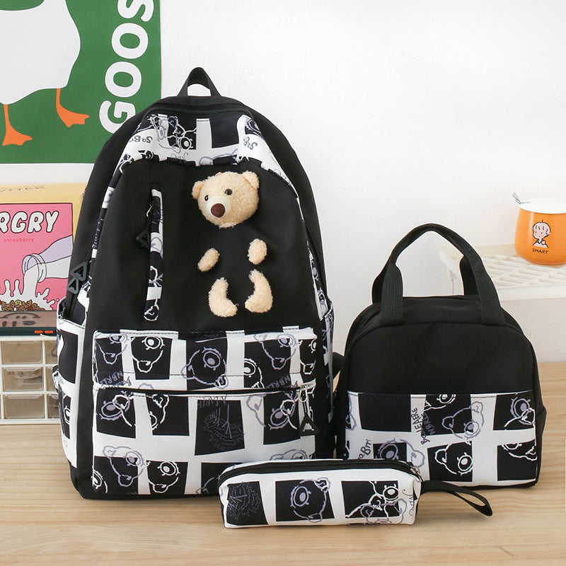 Cute Bear Three-piece Set Bag