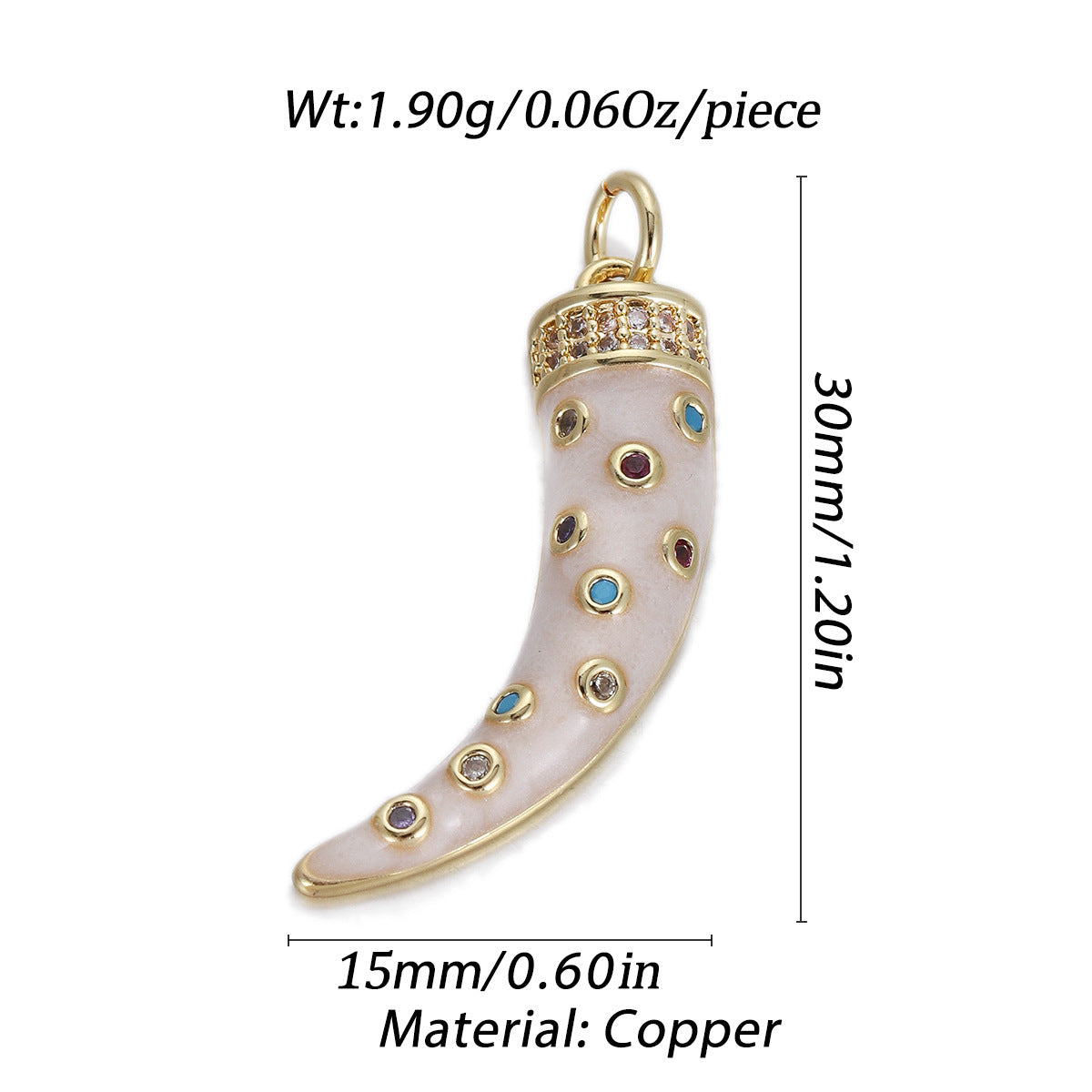 Animal Series Pendant Drop Oil Inlaid Zircon Diy Bracelet Necklace