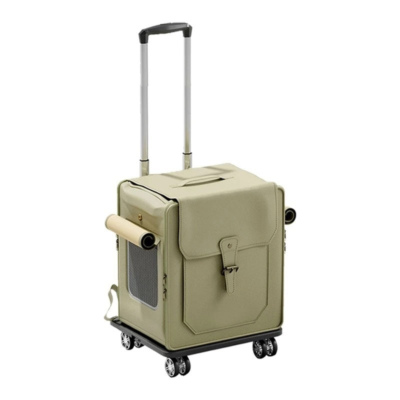 Portable Large Capacity Foldable Breathable Cat Bag Trolley Case