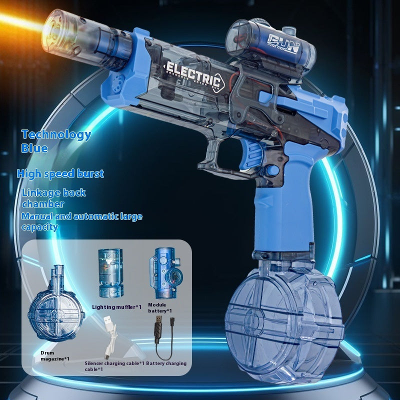 Pistola de agua eléctrica Fire Rat, luz fría, totalmente automática, juguete de verano, deportes, entretenimiento, regalos para niños, AC223