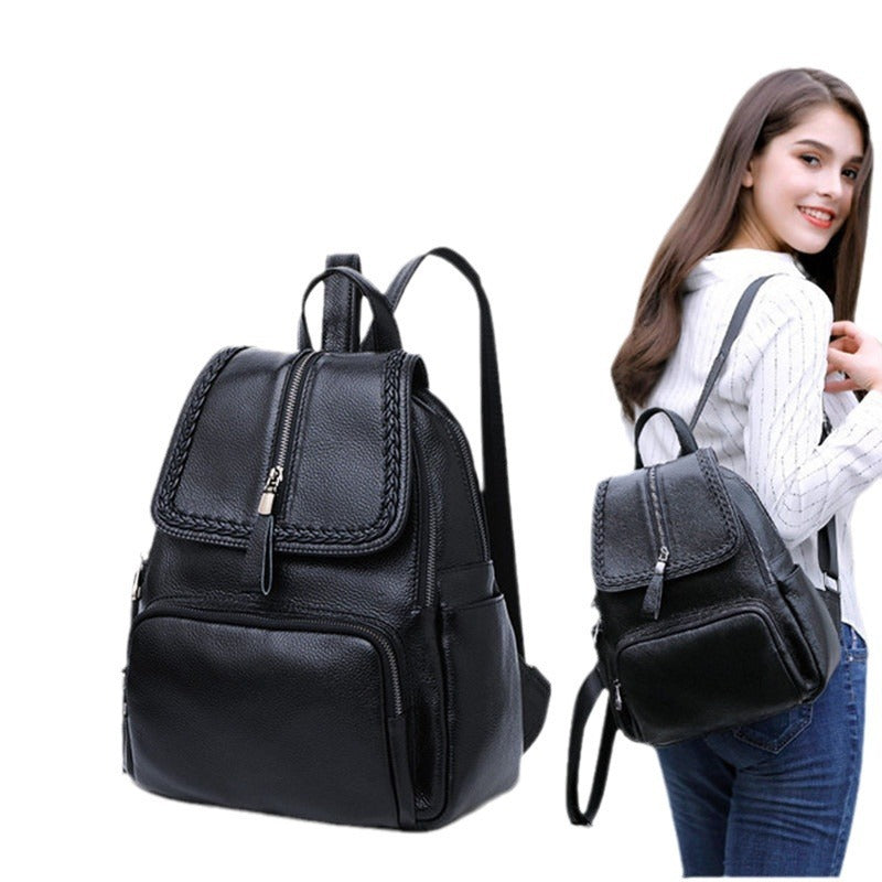 Street Trend Leather Women's Backpack