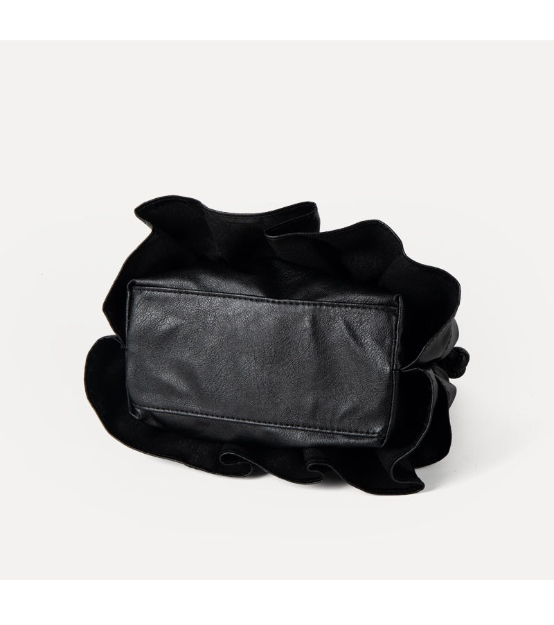 Pleated Ruffled Messenger Bag