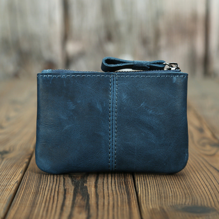 Monedero retro de cuero de Caballo Loco para hombre