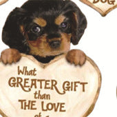 Love Dog Acrylic Key Ring Pendant