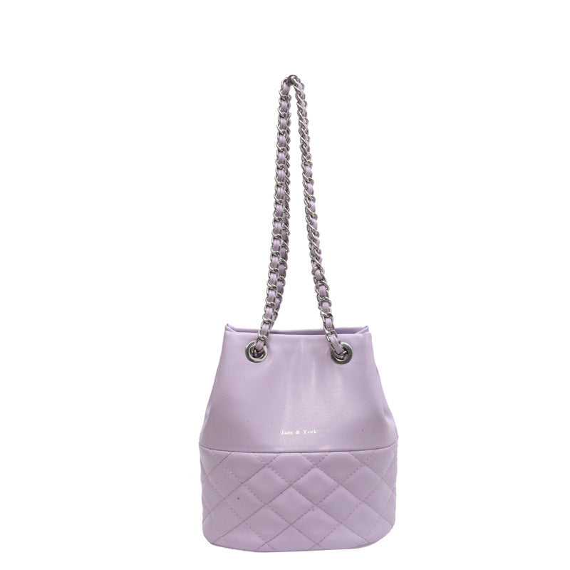 Korean Diamond Texture Bucket Bag