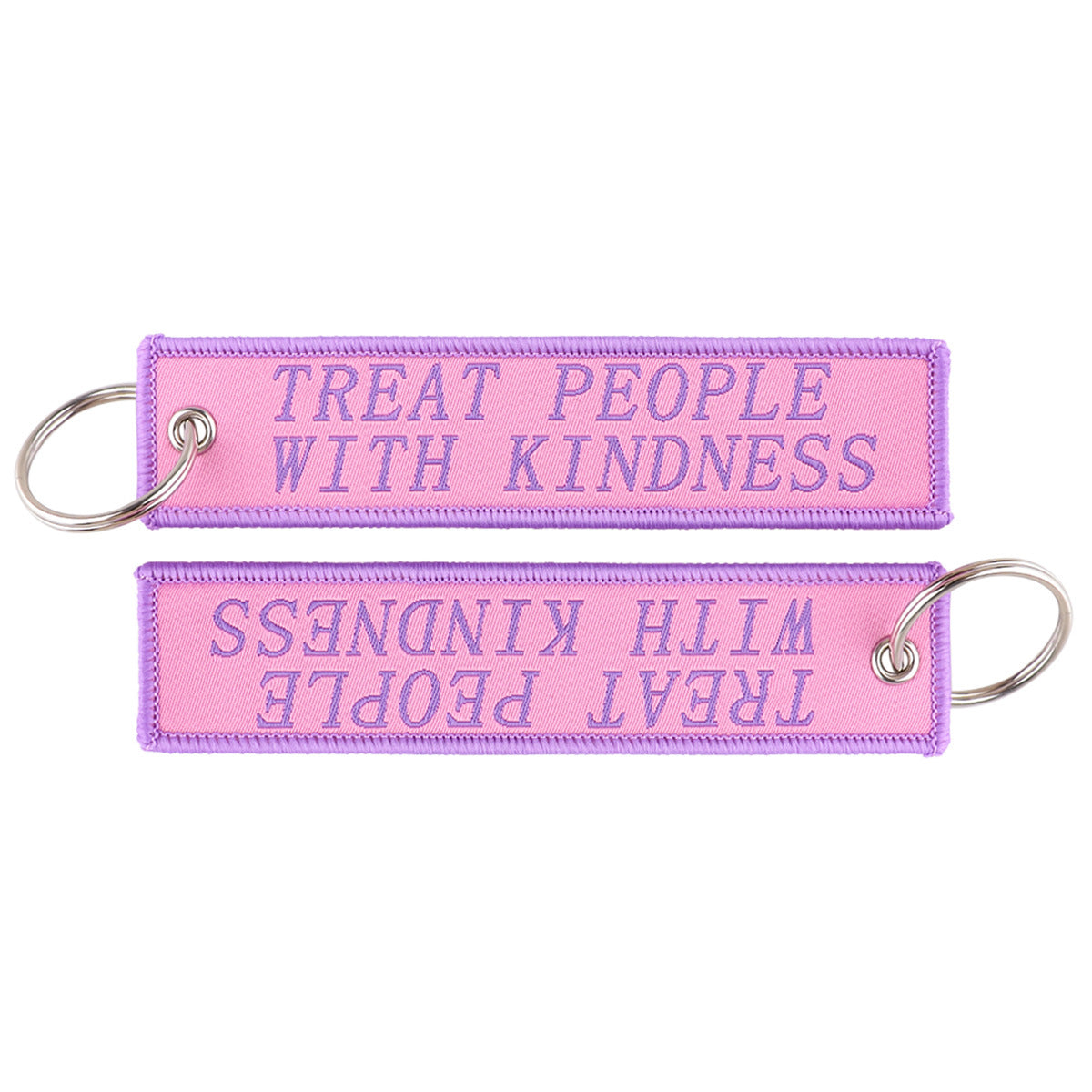 Simple Quotation Weaving Mark Fabric Keychain Accessories