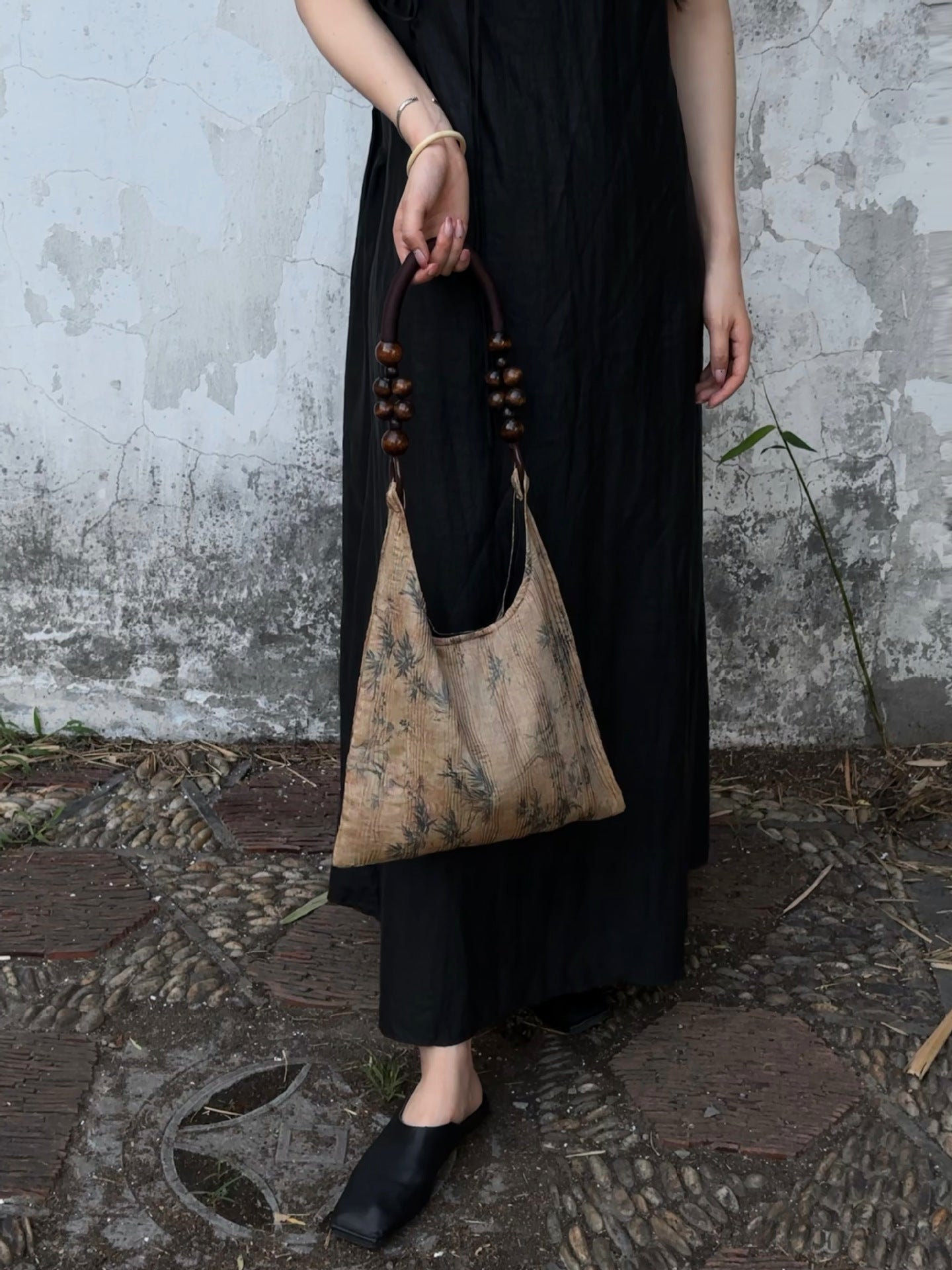 Bamboo Leaf Print Bag