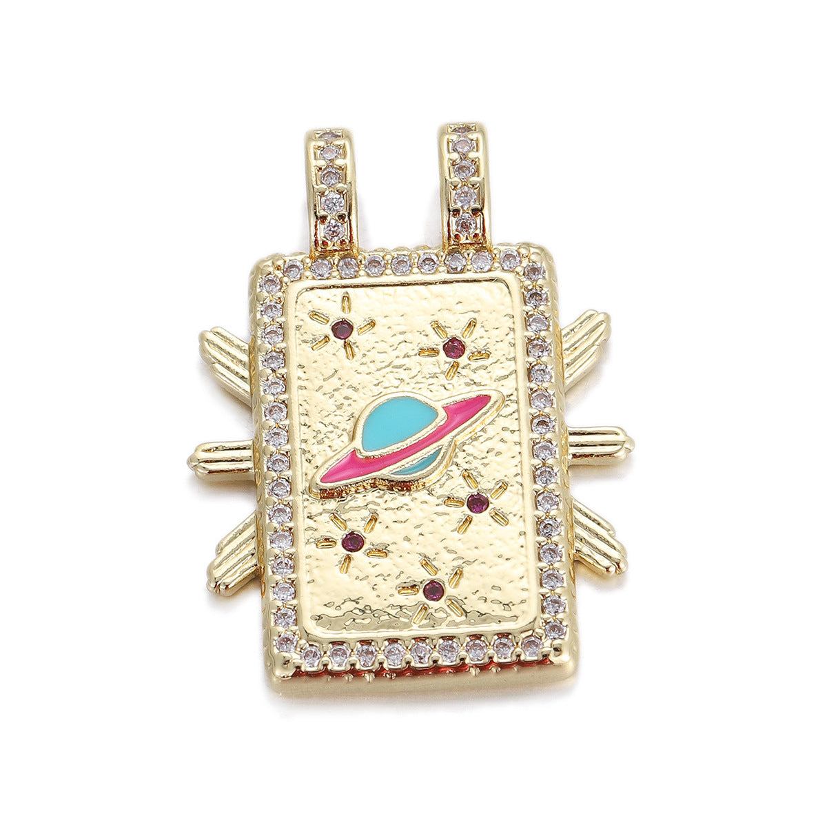 Love Drop Oil Pendant Micro-inlaid Diy Bracelet Necklace Accessories