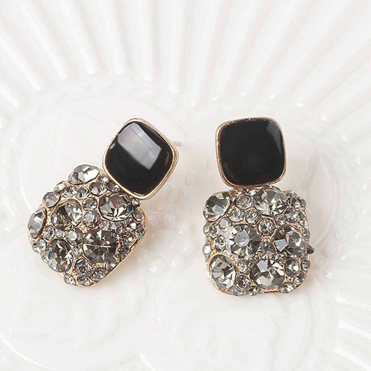 Rhinestone Earrings Love Butterfly Flower Tassel
