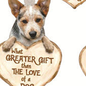Love Dog Acrylic Key Ring Pendant