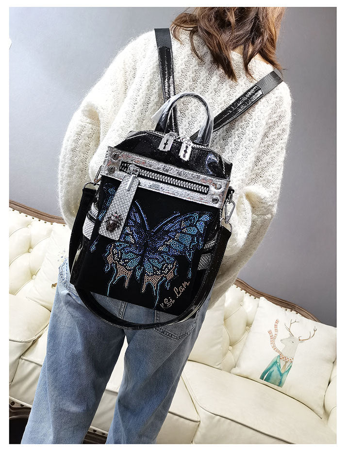 Rhinestone Butterfly Backpack