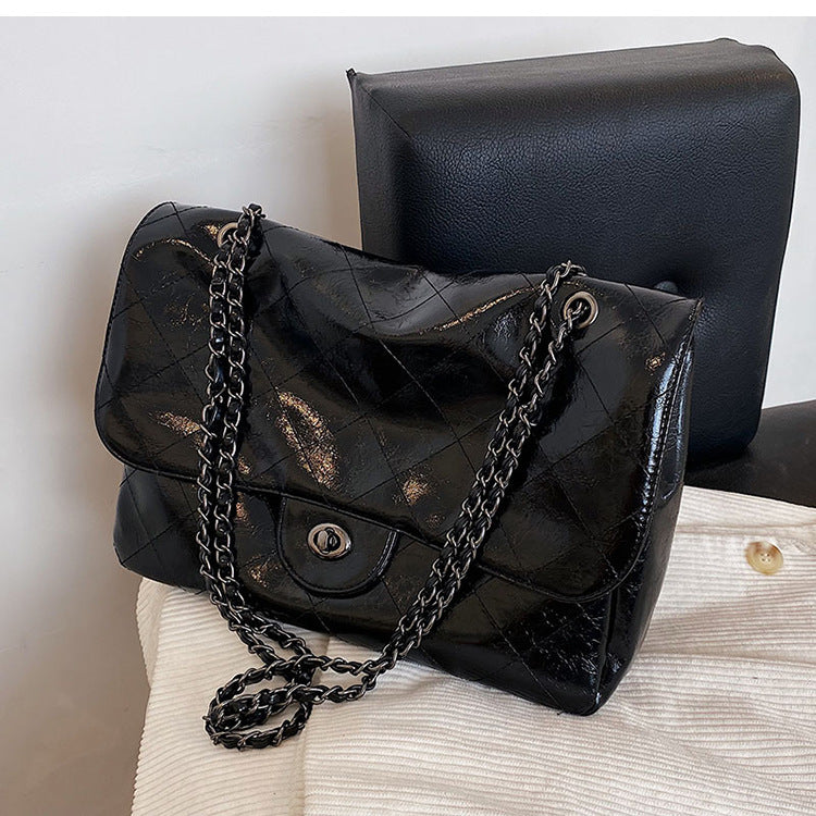Rhombus Chain Shoulder Underarm Bag