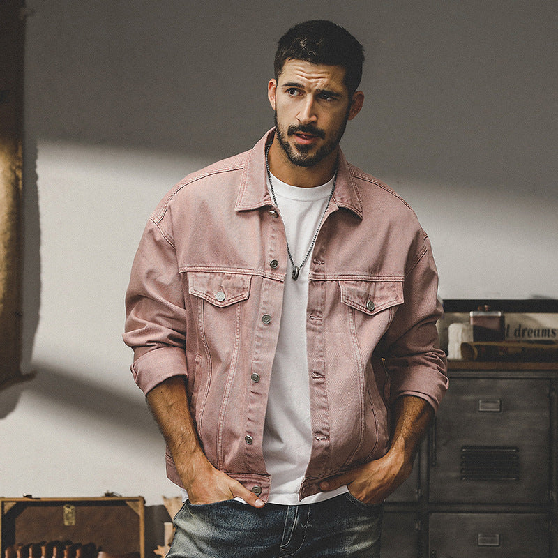 Chaqueta vaquera clásica americana vintage para hombre