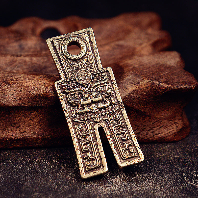 Brass Knife Money Spring And Autumn Warring States Bronze Library Coin Pendant