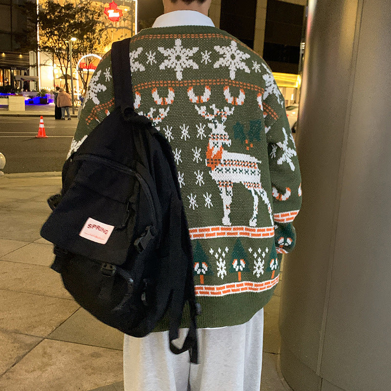 Retro Sweater Men's Loose Couple Pullover Bottoming Shirt