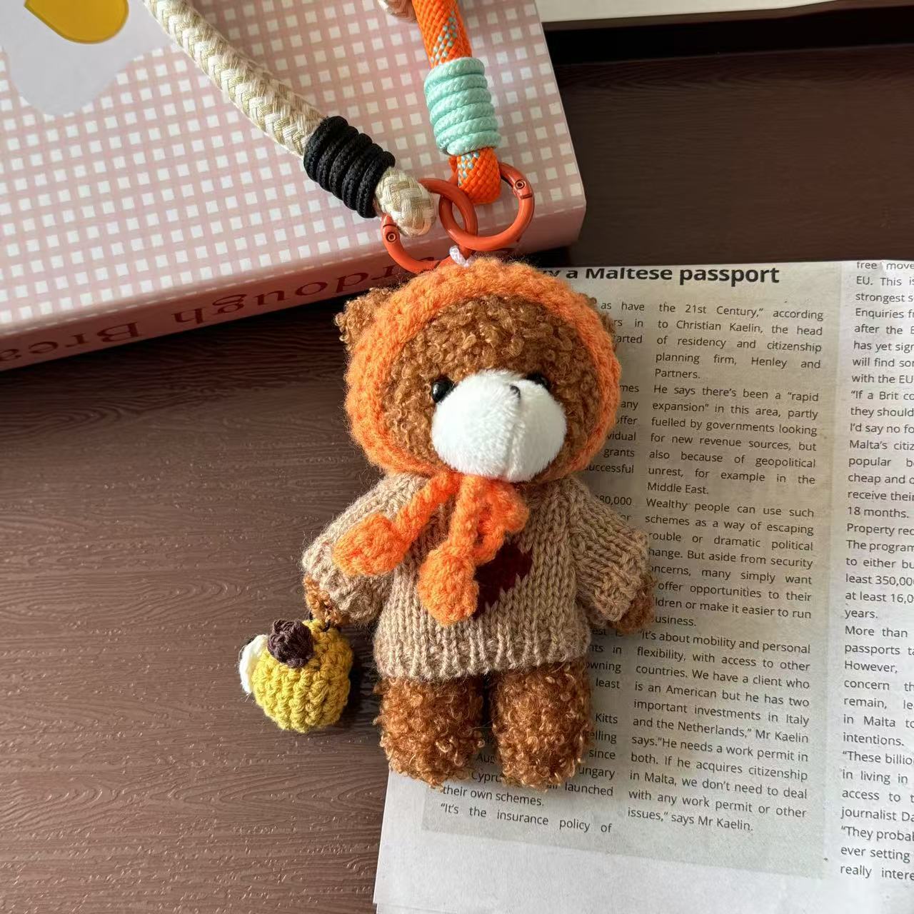 Fashion Mobile Phone Strap Cartoon Bear Pendant