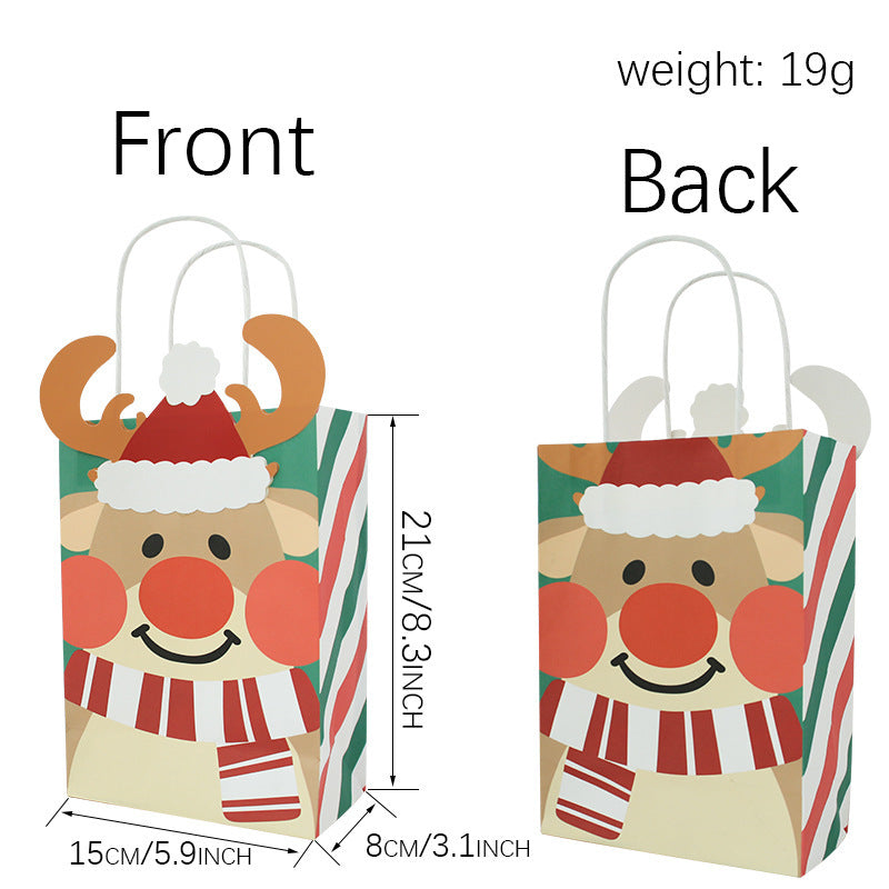 Christmas Kraft Paper Portable Paper Bag