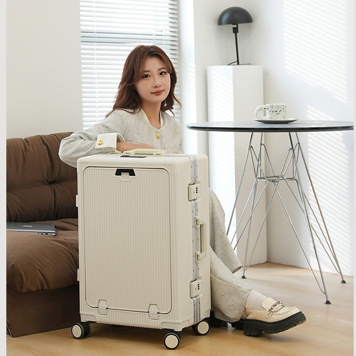 Trolley Aluminum Frame Front Opening Luggage