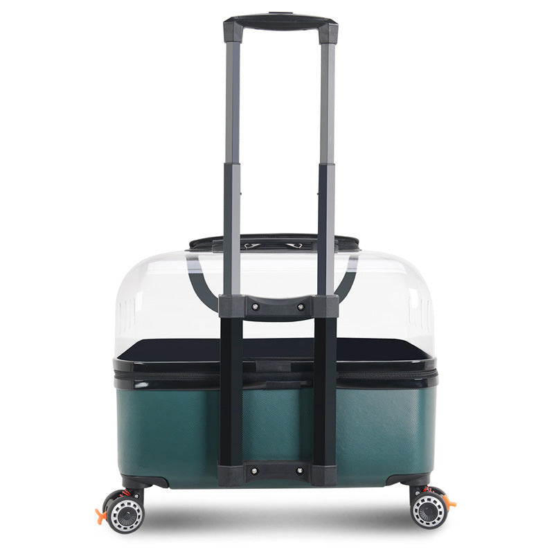 Cat Bag Pet Trolley Bag Outdoor Portable Universal Wheel Breathable Pull Rod Pet Box Large Capacity
