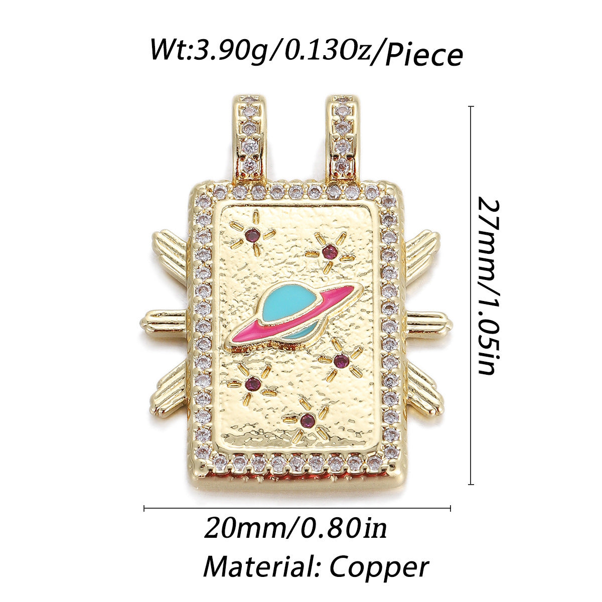 Love Drop Oil Pendant Micro-inlaid Diy Bracelet Necklace Accessories