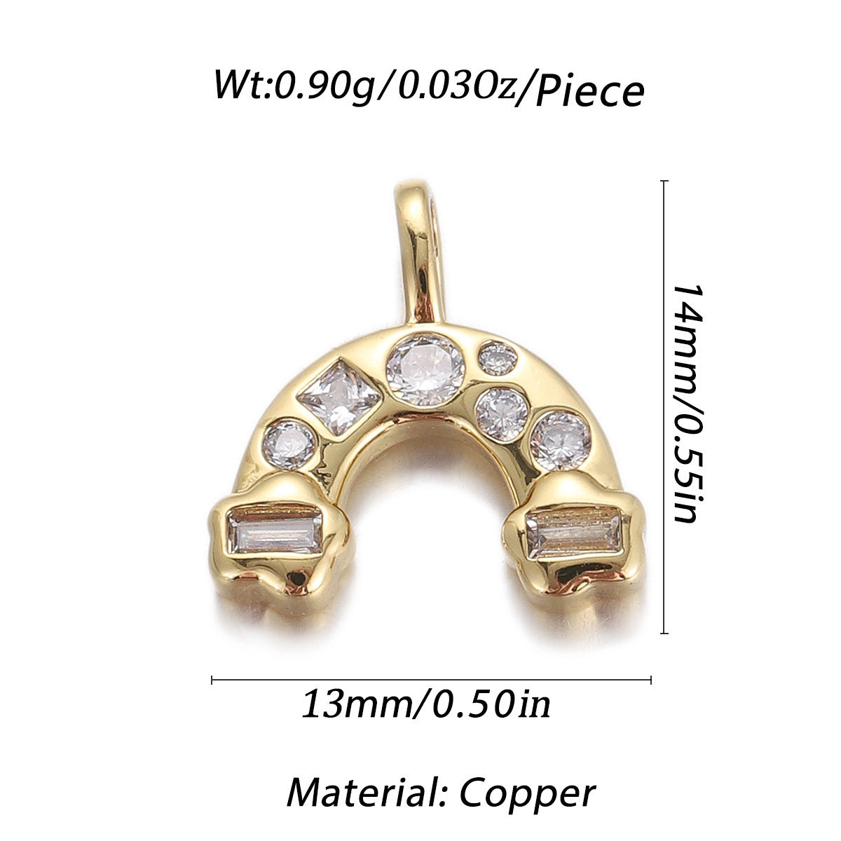 Oil Dripping Heart Donut Geometric Pendant Fashion Micro Inlay Ornament