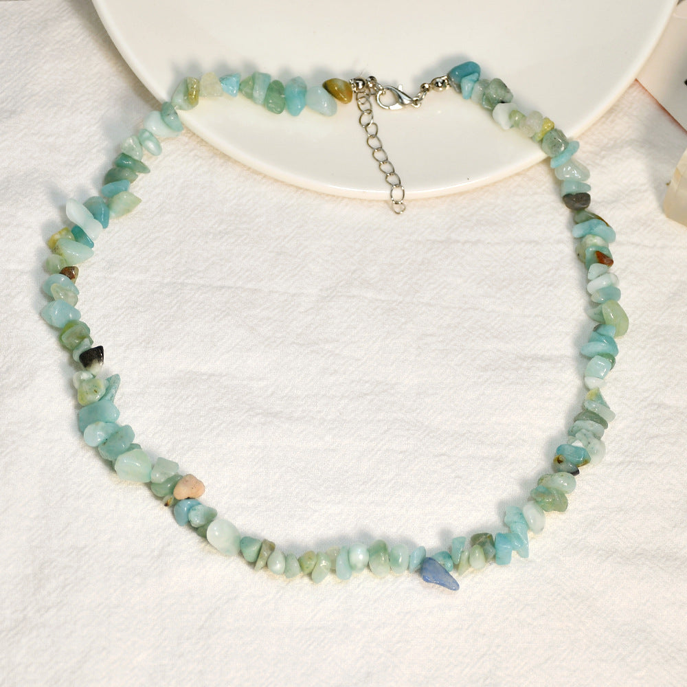 Vacation Style Color Crystal Necklace For Women