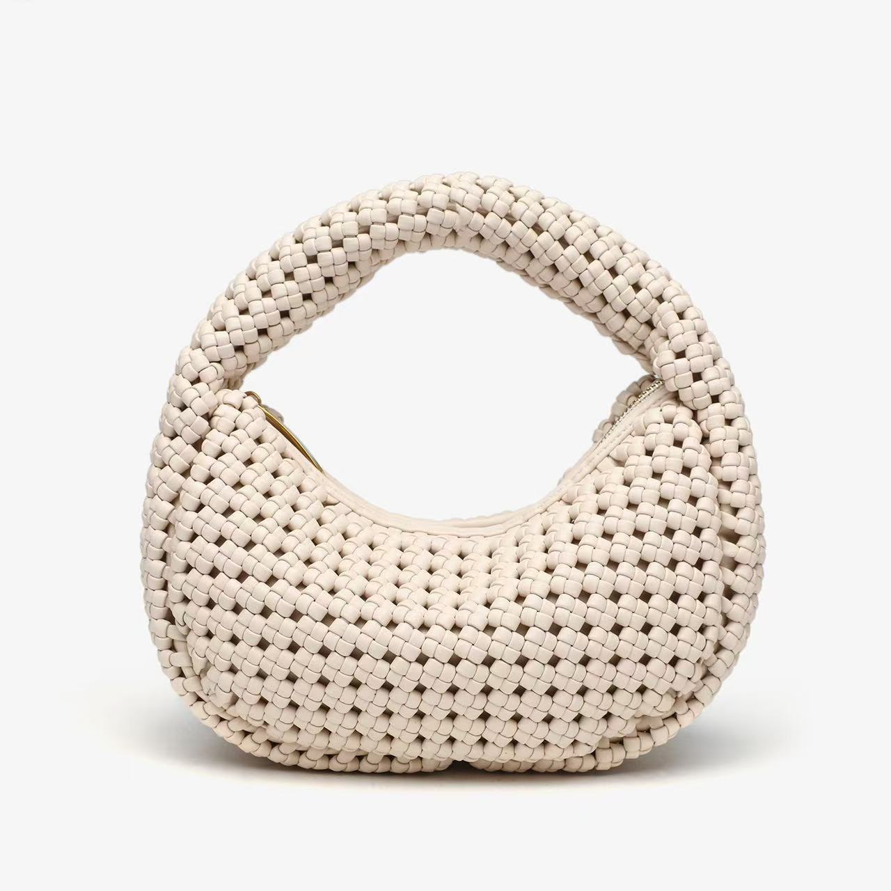 Elegante bolso de luna nueva tejido a mano