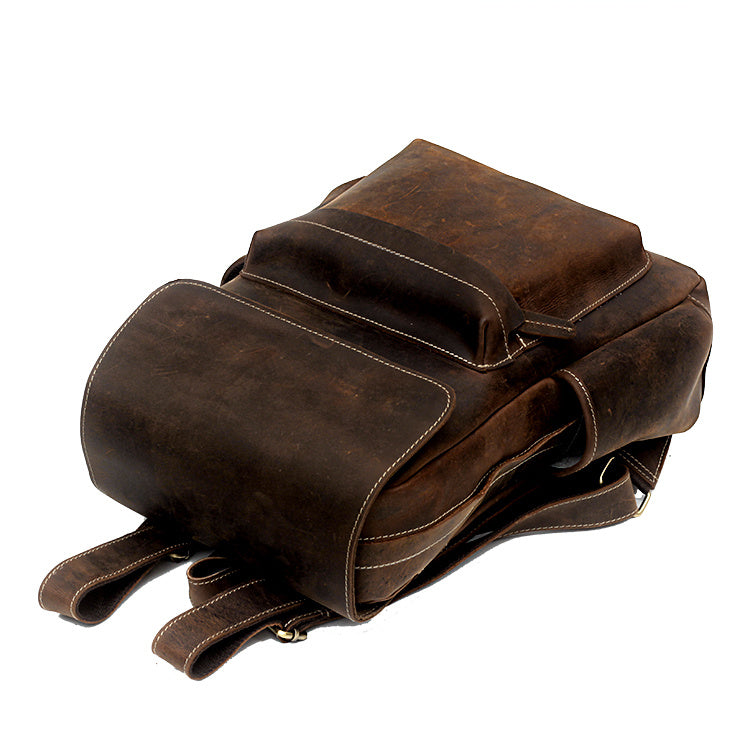 Horse Leather Korean Backpack
