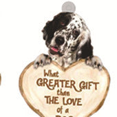 Love Dog Acrylic Key Ring Pendant