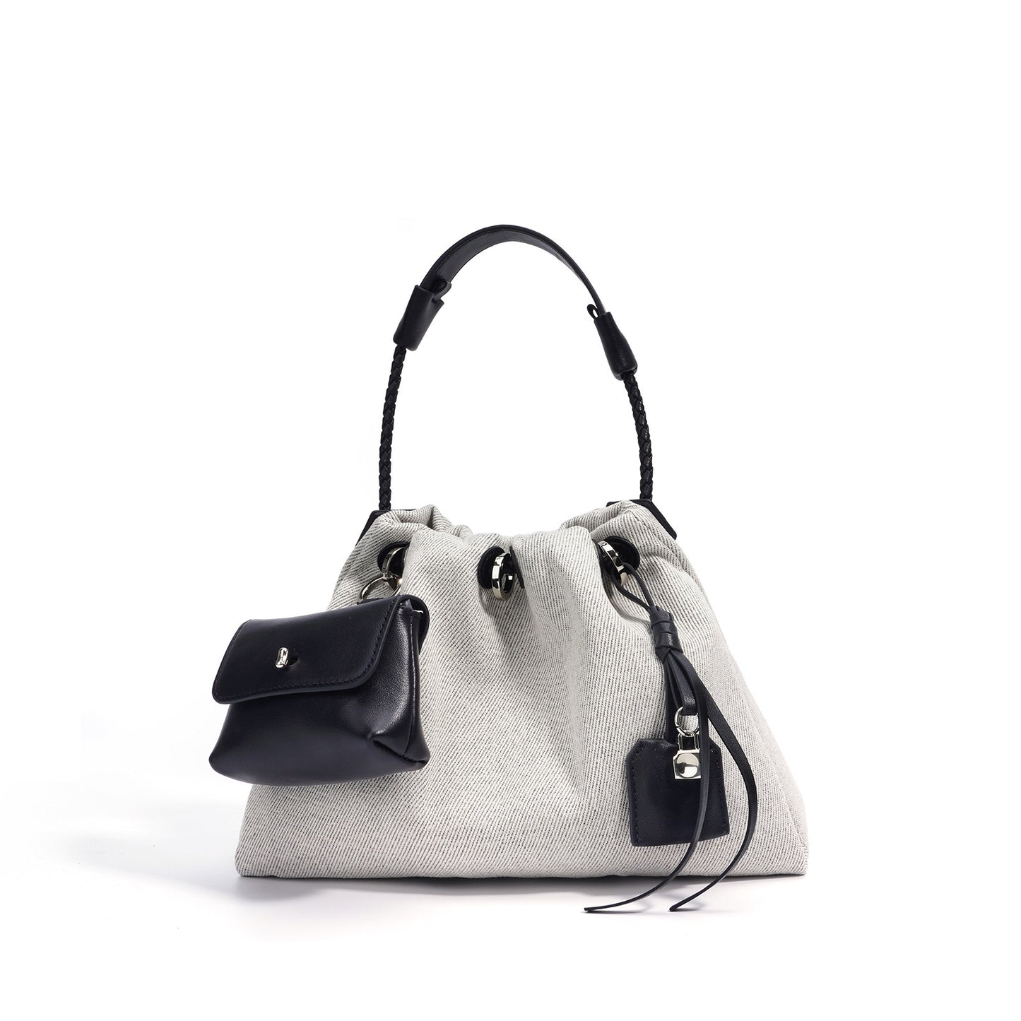 Large-capacity Crossbody Bag Lightweight Idle Style Genuine Leather Made Korean