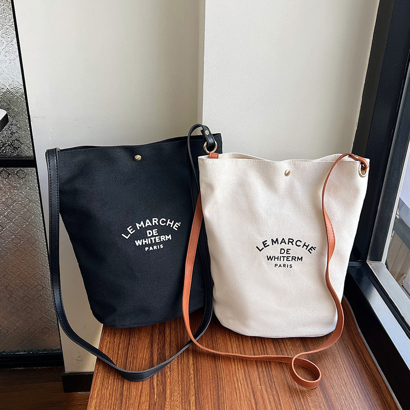 Canvas Printed Bucket Bag