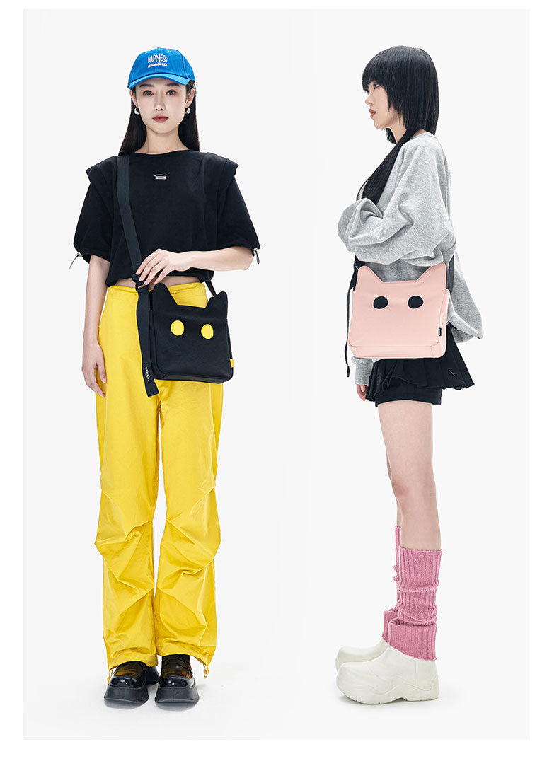Cat-shaped Canvas Nylon Bag