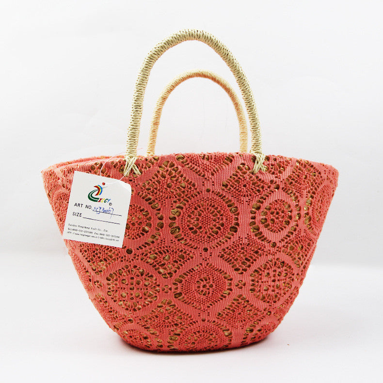 Straw Woven Western Style Hollow Handbag Woven Bag