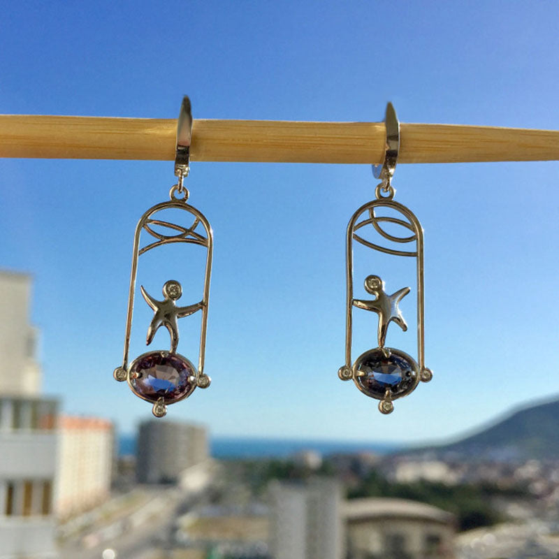 Women's Creative Geometric Asymmetric Handmade Earrings