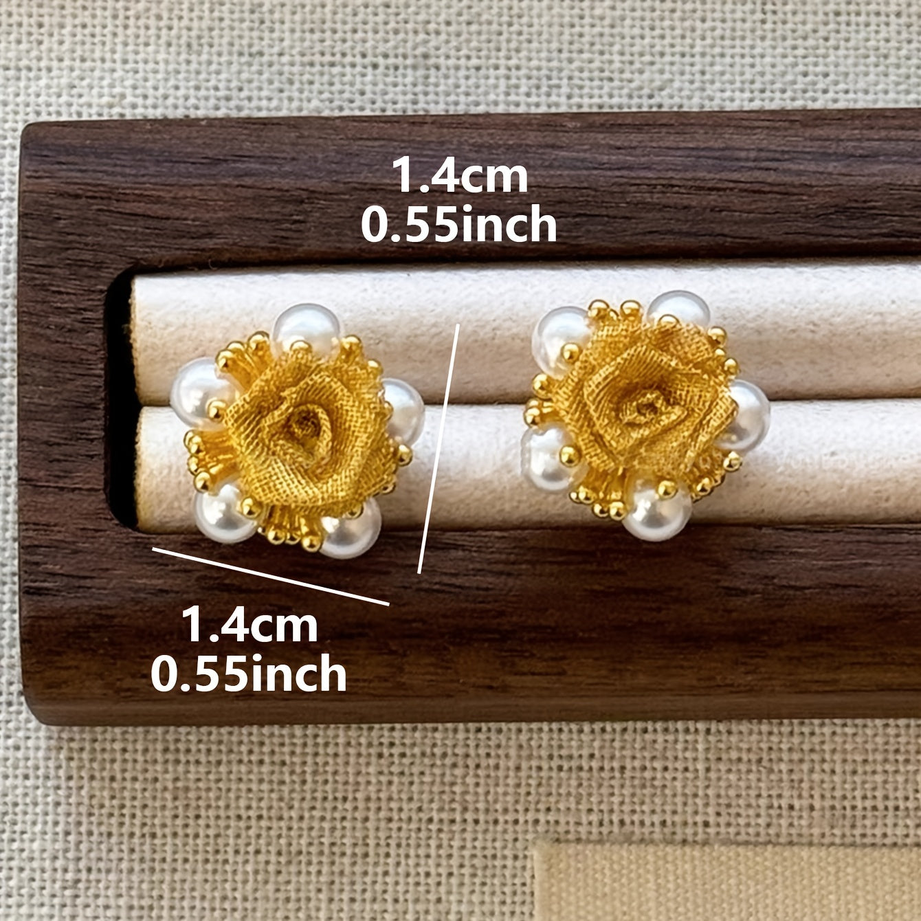 Flower-like Brocade Flower Beaded Tassel Earrings