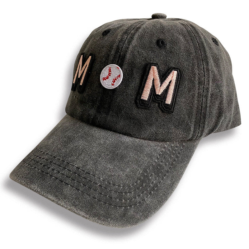 Baseball Mother Letter Embroidered Baseball Cap Men And Women Sports Denim